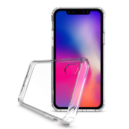 olixar exoshield iphone xr tough snap-on case - crystal clear