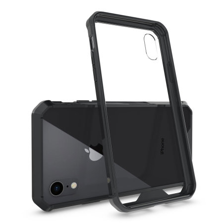 Coque iPhone XR Olixar ExoShield – Facile à installer – Noire / transp