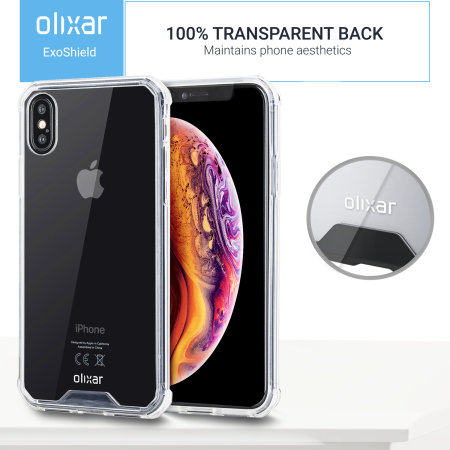 Olixar ExoShield Tough Snap-on iPhone XS Max Skal - Crystal Clear