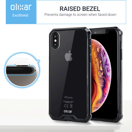 Olixar ExoShield Tough Snap-on iPhone XS Max Case  - Black / Clear