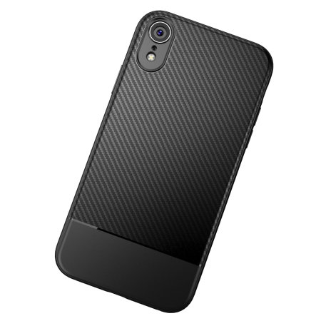 Olixar iPhone XR Carbon Fibre Case - Black