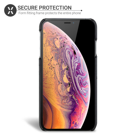 Olixar Farley iPhone XS Max Faux Leather Wallet Case - RFID Blocking