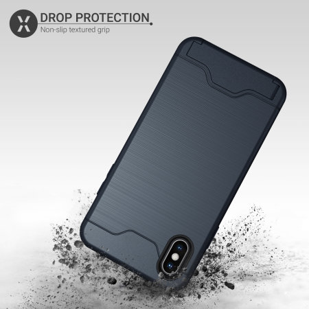 olixar x-ranger iphone xs max tough case - marine blue