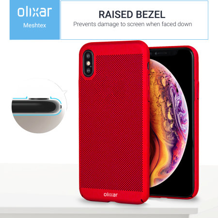 Apple iPhone XS Max Slim Case Olixar MeshTex - Brazen Red