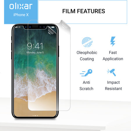 SuperGuardZ 8-Pack Clear PET Screen Protector Film For IPhone XS Max – Ultra Clear, Anti-Scratch