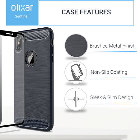 Olixar Sentinel iPhone XS Max Case en Screenprotector - Blauw