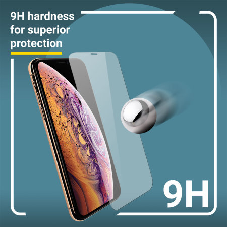 Protection d'écran Verre trempé iPhone XS Max Olixar Compatible Coque