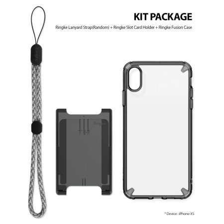 Rearth Ringke Fusion 3-in-1 iPhone XS Kit Case - Smoke Black