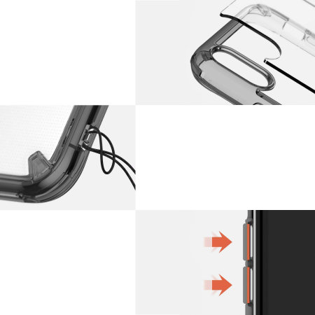 Coque iPhone XS Rearth Ringke Fusion Kit 3-en-1 – Noir fumée