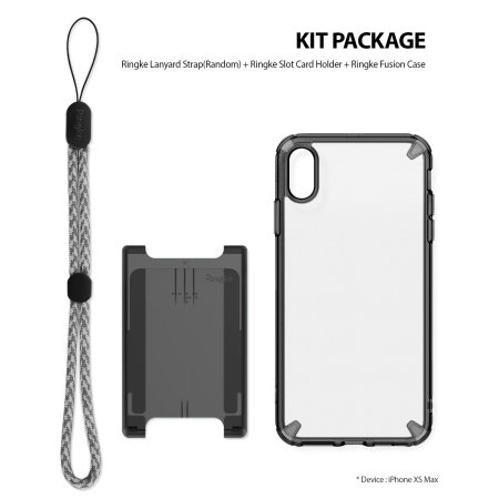 Ringke Fusion 3-in-1 iPhone XS Max Kit Case - Smoke Black