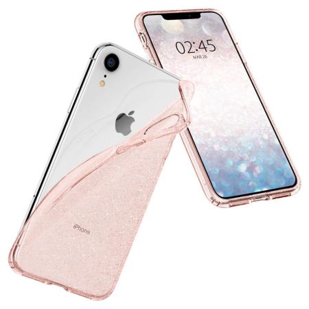 Funda iPhone XR Spigen Liquid Crystal Glitter - Rosa