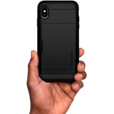 Spigen Slim Armor CS Apple iPhone XS Card Holder Tough Case - Black