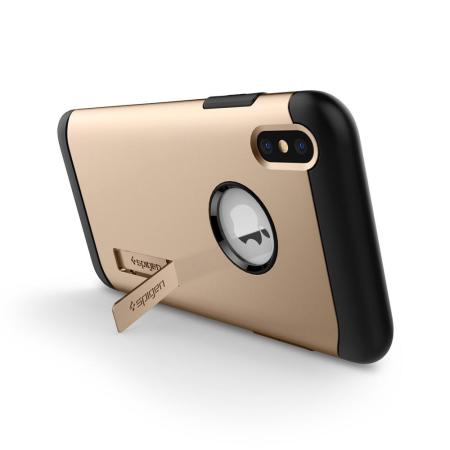 Spigen Slim Armor iPhone XS Tough Case - Champagne Gold
