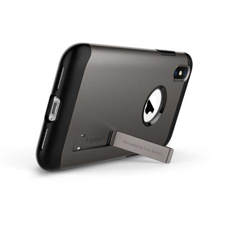 Spigen Slim Armor iPhone XS Tough Case - Gunmetal