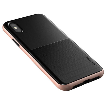 Coque iPhone XS VRS Design High Pro Shield – Or rose