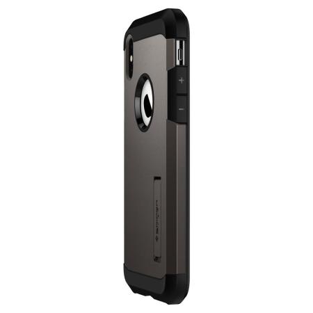 Coque iPhone XS Spigen Tough Armor – Gunmetal