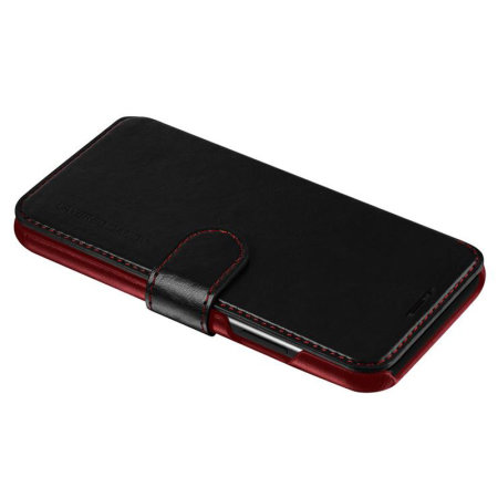 VRS Design Dandy Lederen Stijl iPhone XS Portemonnee Case - Zwart