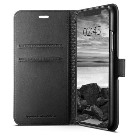 Spigen Wallet S iPhone XS Case - Zwart