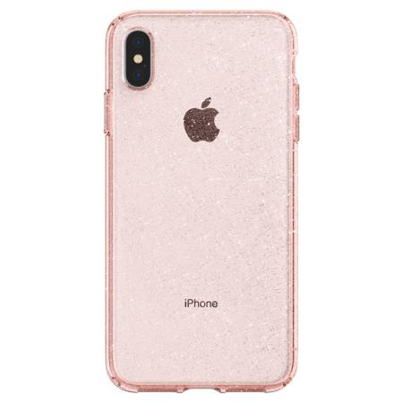 Coque iPhone XS Max Spigen Liquid Crystal Glitter – Quartz rose