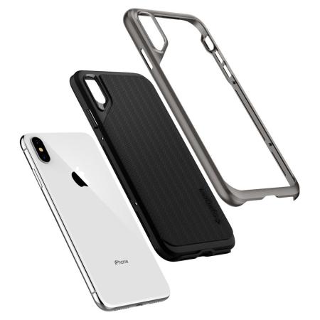 Coque iPhone XS Max Spigen Neo Hybrid – Fine & protectrice – Gunmetal