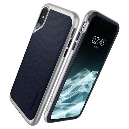 Spigen Neo Hybrid iPhone XS Max Case - Satin Silver