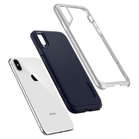 Spigen Neo Hybrid iPhone XS Max Deksel - Satin Silver