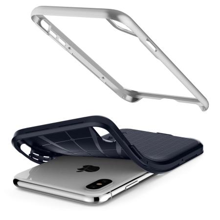 Spigen Neo Hybrid iPhone XS Max Deksel - Satin Silver