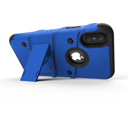 Zizo Bolt iPhone XS Max Tough Case & Screen Protector - Blue / Black
