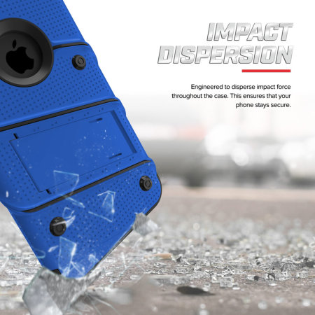 Zizo Bolt iPhone XS Max Tough Case & Screen Protector - Blue / Black