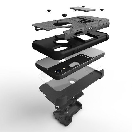 Zizo Bolt iPhone XR Deksel & belteklemme - Svart