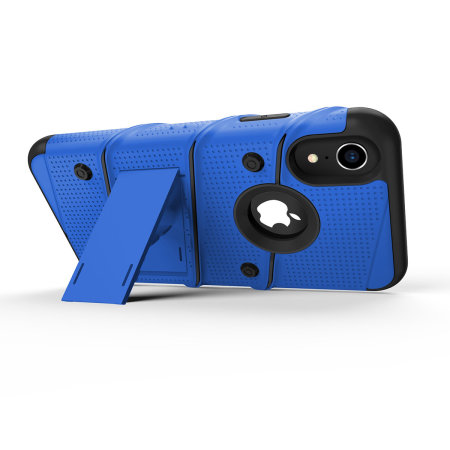 Coque iPhone XR Zizo Bolt avec protection d'écran – Bleue / noire