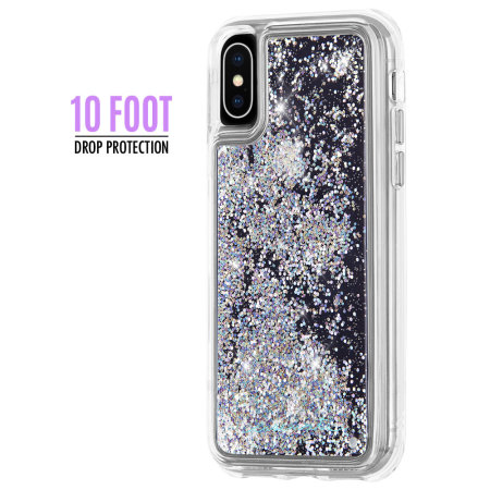 Coque iPhone XS Max Case-Mate Waterfall Glow Glitter – Diamant irisé