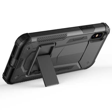 zizo zv hybrid transformer series iphone xs max case - black