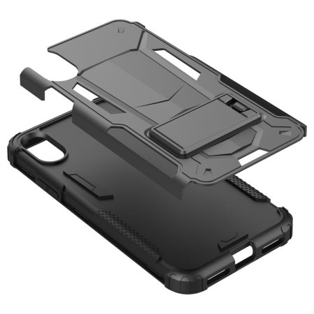 zizo zv hybrid transformer series iphone xs max case - black