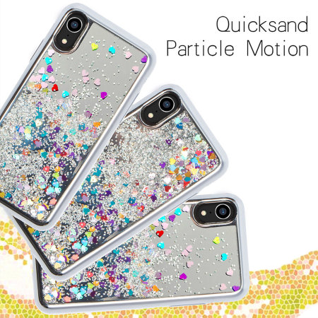 Coque iPhone XR Zizo ZV Glitter Star Design – Paillettes argentées