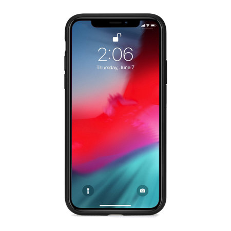 Coque iPhone XS Max Meleovo Carbon Premium en cuir – Noir / bleu