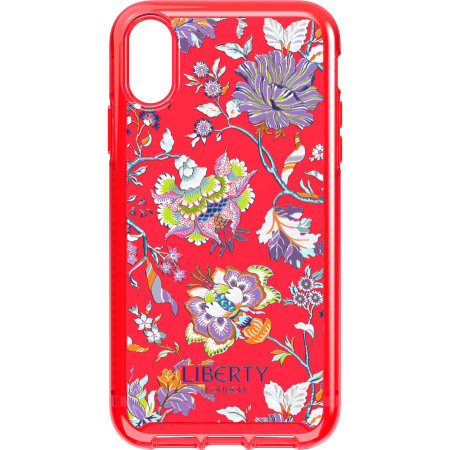 Tech21 Pure Print Liberty London iPhone XS Case - Christelle Red
