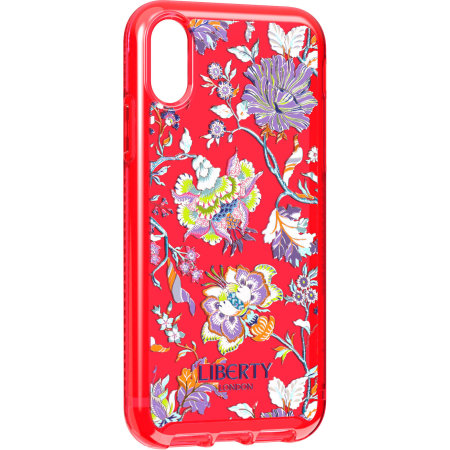 Tech21 Pure Print Liberty London iPhone XS Case - Christelle Red