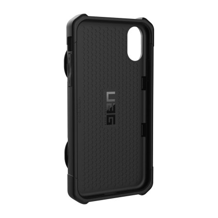 uag trooper iphone xr protective wallet case - black