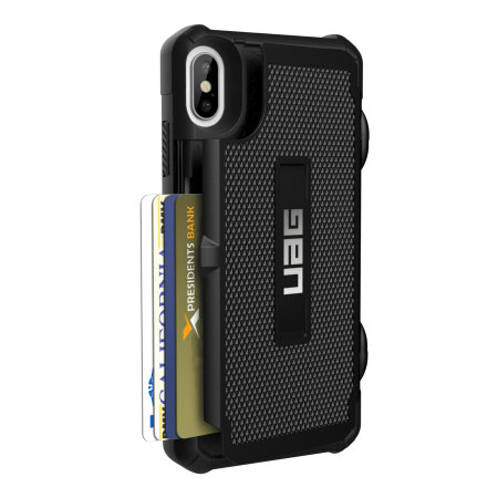 UAG Trooper iPhone XS Max Skyddande Plånboksfodral - Svart