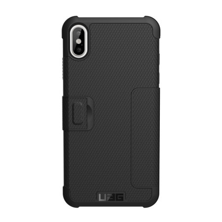 UAG Metropolis iPhone XS Max Robuste Wallet Hülle - Schwarz