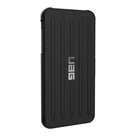 uag metropolis iphone xs max rugged wallet case - black