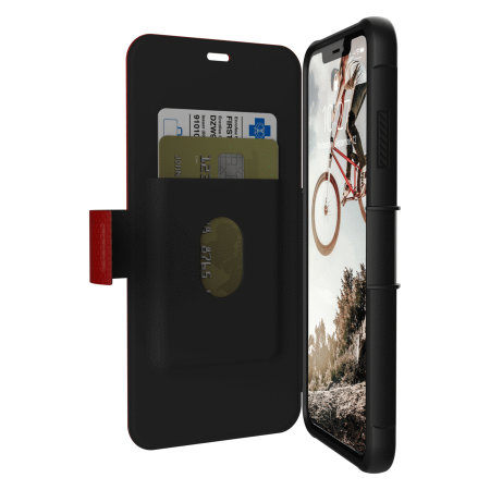 UAG Metropolis iPhone XS Max Rugged Wallet Case - Magma