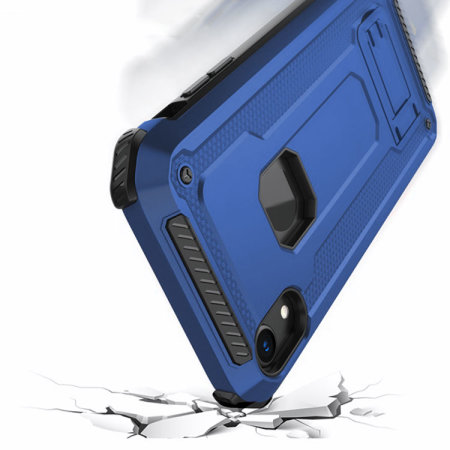 Funda iPhone XR Olixar Manta con Protector de Pantalla - Azul