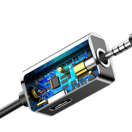 Baseus USB-C To USB-C & 3.5mm Audio Aux Adapter - Silver