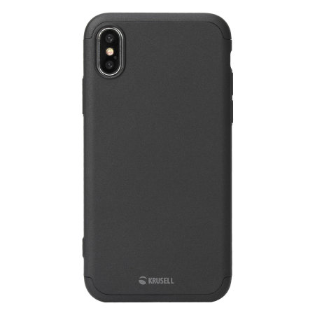 Krusell Arvika 3.0 iPhone XS Full Cover Case & Screen Protector- Black
