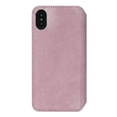 Housse iPhone XS Krusell Broby 4 Card portefeuille mince – Rose