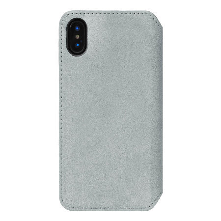 Krusell Broby Folio iPhone XS Max Slim 4 Card Wallet Case - Grey