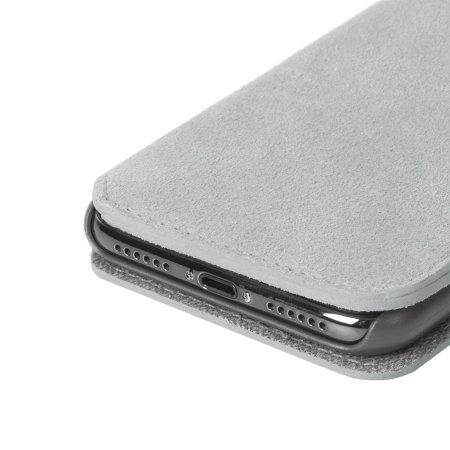 Krusell Broby Folio iPhone XS Max Slim 4 Card Wallet Case - Grey