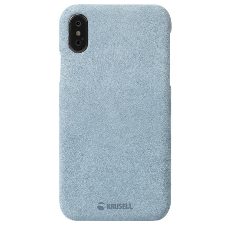 Krusell Broby iPhone XS Slim Leather Cover Case - Blue